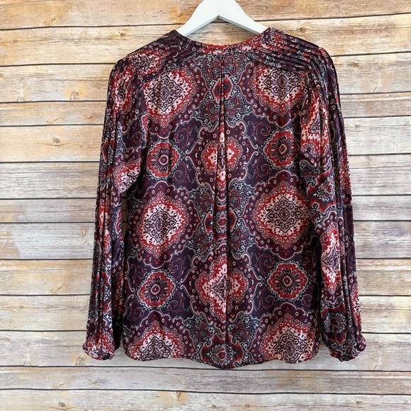 Lucky Brand Long Sleeve Tassel Blouse Size XS NWT - Picture 2 of 5